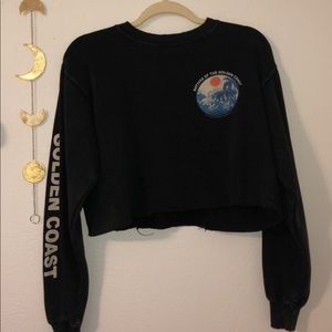 John Galt Golden Coast Cropped Sweatshirt